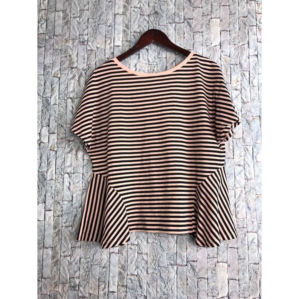 Urban Outfitters BP pink black striped swing tee - Picture 2 of 3